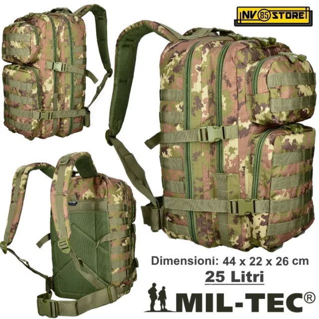 Zaino Tattico Incursore Mil-Tec Miltec Assault 25-30 Litri Vegetato Softair