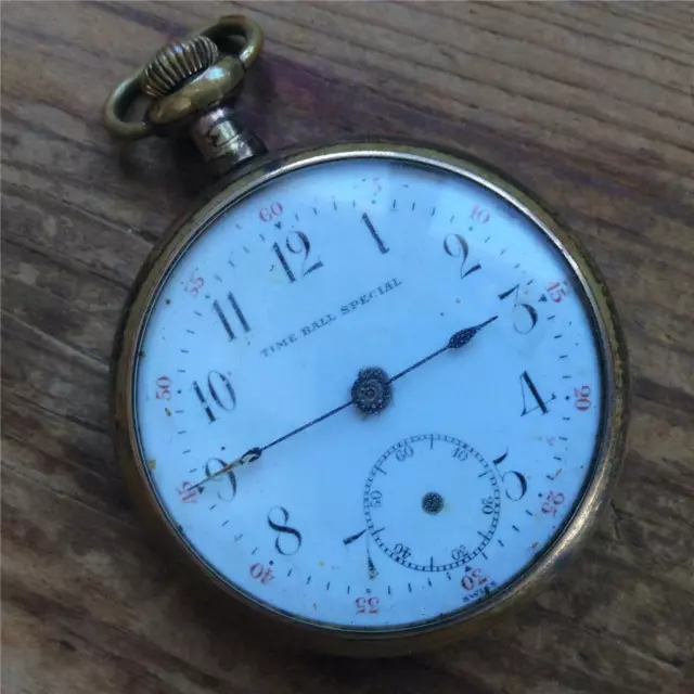 TIME BALL SPECIAL Pocket Watch Swiss 23 22.00 PicClick