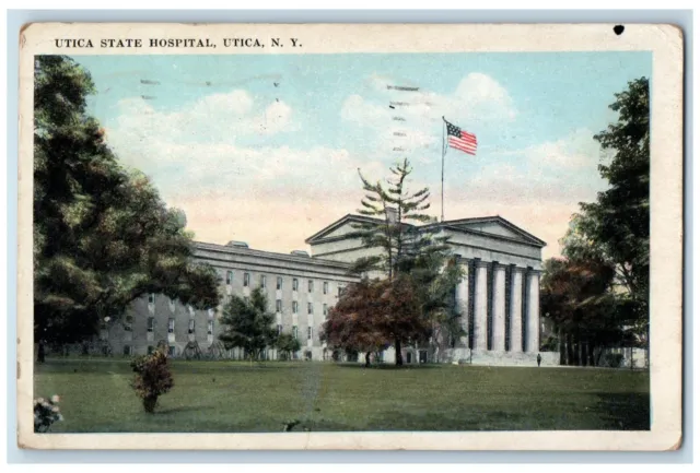 1922 Utica State Hospital Building Exterior Scene New York NY Vintage Postcard