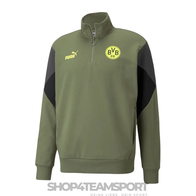 PUMA Borussia Dortmund BVB FtblCulture Half Zip Sweat Oberteil [764552-09]