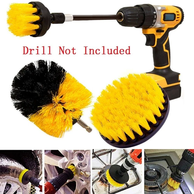 4PCS Drill Brush Cleaning Tool For Valeting Detailing Bathroom Tile Grout Car Uk