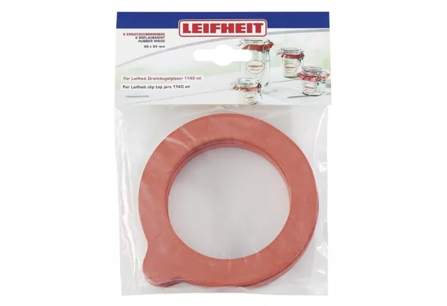 LEIFHEIT HAUSRAT Ersatzgummiringe 6er Pack 3