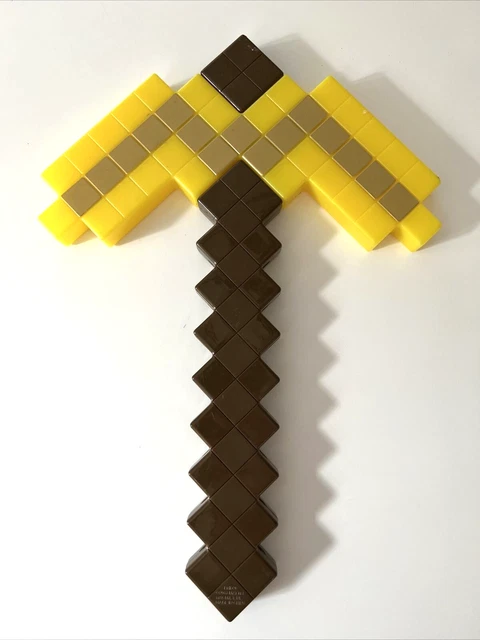 Mattel Minecraft Golden Pickaxe 2017 Pick Axe Sword Weapon Video Game Costume
