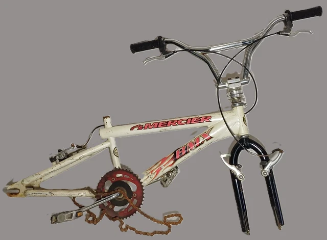 Cadre De BMX (avec Fourche) MERCIER CYCLES - Blanc - Vendue Pour Pièces Ou Restauration (Occasion)