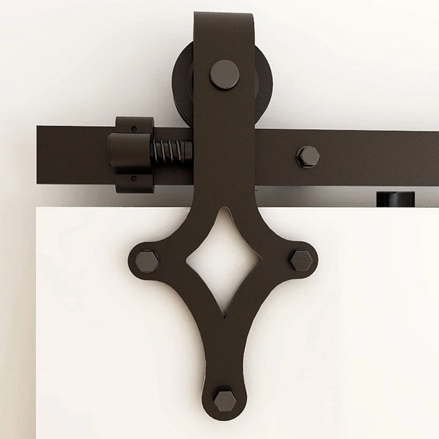 4-20FT Sliding Barn Door Hardware Kit for Single/Double/Bypass Rhombus Roller