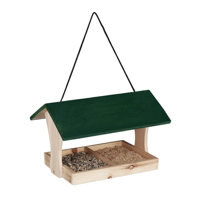 Vogelfutterhaus Vogelfutterspender für Wildvögel Vogelfutterstelle zum Aufhängen
