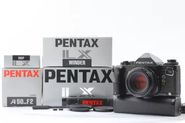 [ Exc+5 in Box ] Pentax LX Late Model w/50mm f/2 Lens & Winder & Grip From JAPAN