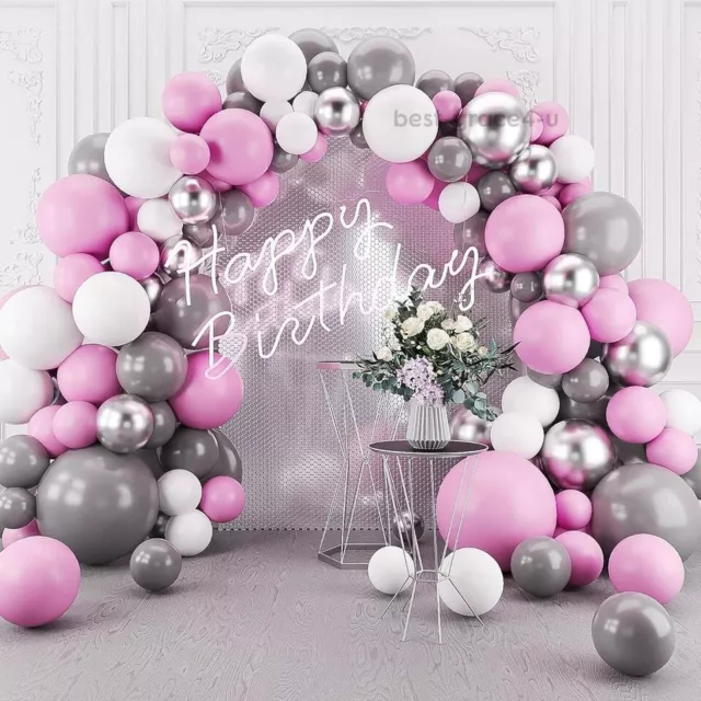 Balloon Arch Kit +Balloons Garland Birthday Wedding Party Baby Shower Decor UK 2