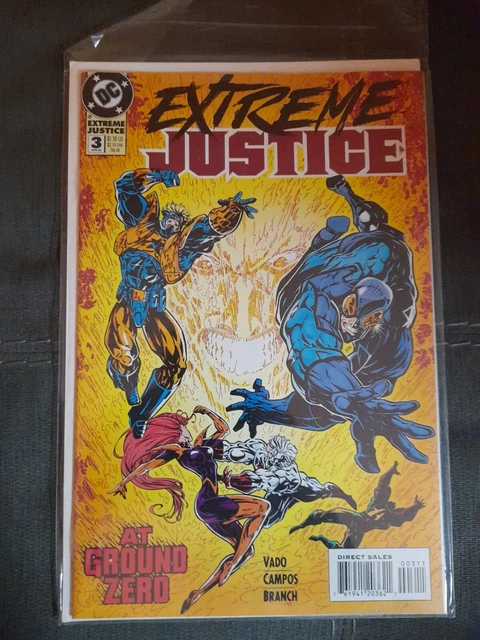 1995 Extreme Justice at Ground Zero #3  DC  bag+board
