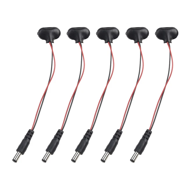 Lot De 10 Clips De Batterie 9V Avec Câble 15 Cm - Connecteurs Boîtier Pile 9 Volts