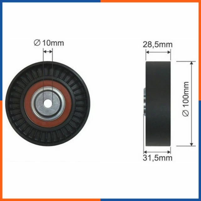 Galet tendeur de courroie d'accessoire pour ALFA ROMEO | 60602136, FI3550, 36564