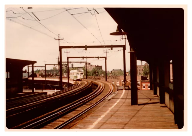 Vintage Illinois Terminal RR St. Louis Missouri MO Train Station Photo Trolley