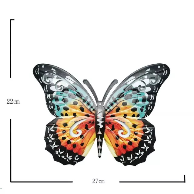 Wanddekoration Schmetterling aus robustem Metall für drinnen und draußen 2