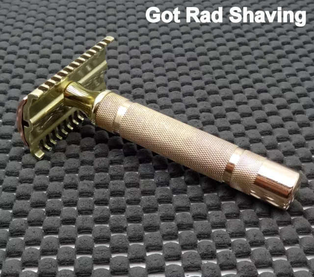 Vintage 1930's Gillette NEW Long Comb 3 Piece DE Safety Razor Clean!!