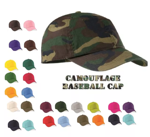 100% Cotton Boys Girls Baseball Cap Sports School Junior Summer Sun Hat