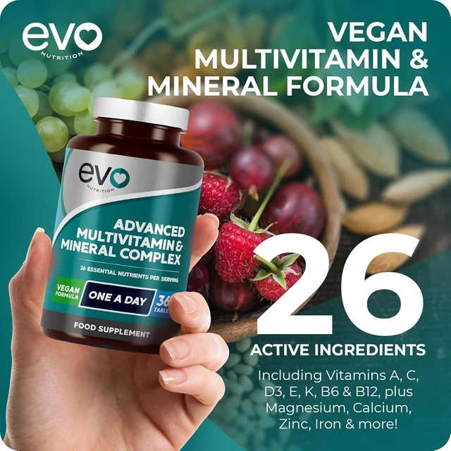 MULTIVITAMINS & MINERALS 365 Vegan Multivitamin Tablets 1 Year Supply