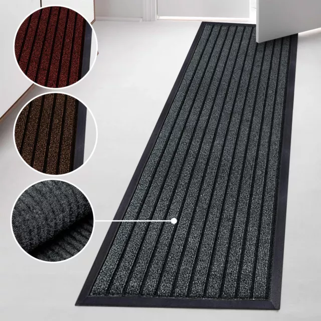 Large Heavy Duty Rubber Barrier Non Slip Door Mat Runner Rugs Back Hall Kitchen