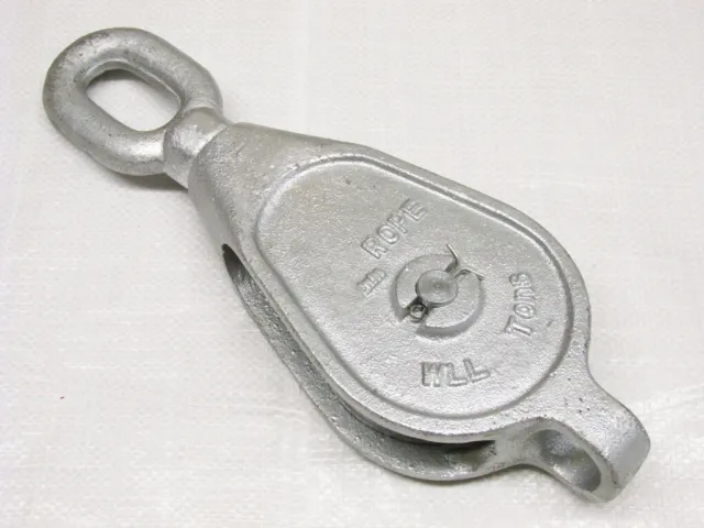 Single Sheave Lifting Pulley Block 3" - 10" (Galvanised Hook Eye Wire Soft Rope)