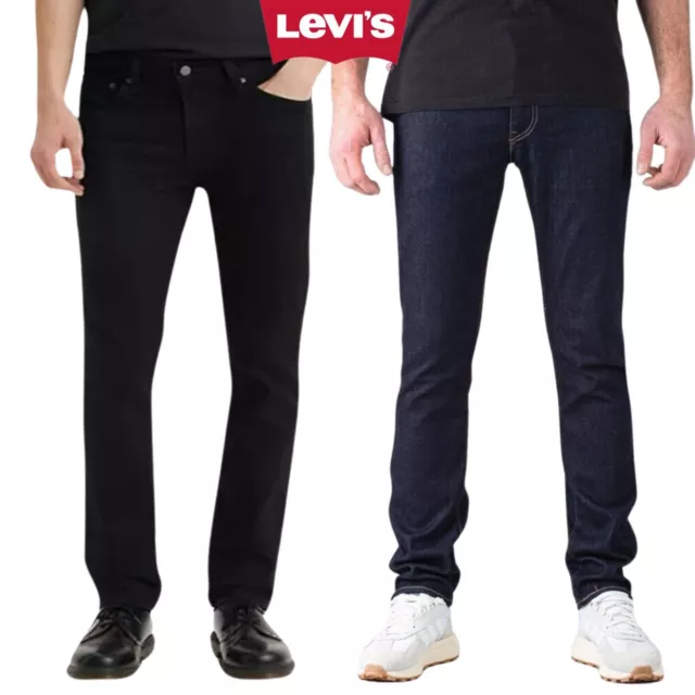 Pantaloni denim Levi's 511 originali slim fit da uomo neri blu Levis 32 34 36