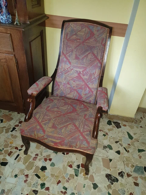 Poltrona Luigi Filippo dell’800 appena restaurata