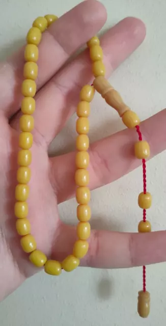 Kehribar Amber Bakelite Islamic Prayer 33 Beads Rosary Tasbeh  Tesbih مسبحة