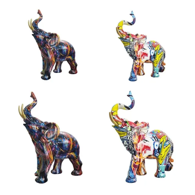 Elephant Sculpture Resin Elephant Statue Desk Aesthetic Home Decorations