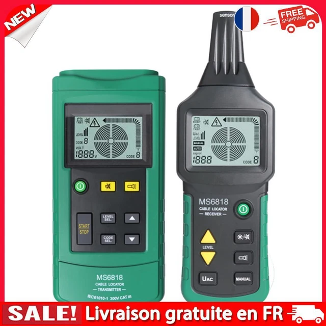 FR MS6818 PROFESSIONAL LCD Cable Tester Wire Tracker Metal Pipe Locator ...