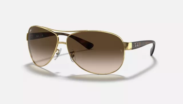 RayBan Gold Tortoise/Brown Gradient 67 mm Unisex Sunglasses RB3386 001/13 67