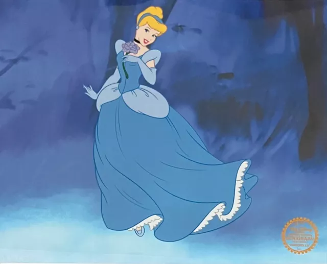 DISNEY CINDERELLA Sericel Animation Art Serigraph Cel 11" x 14"