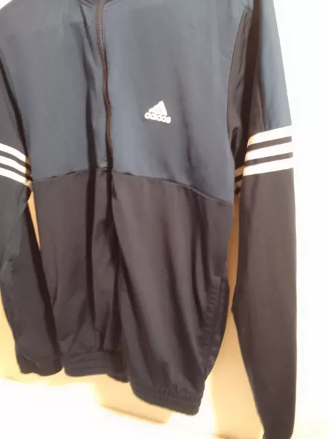 Adidas Sample Navy Blue Tracksuit Top Zipper Medium Retro Madchester 2