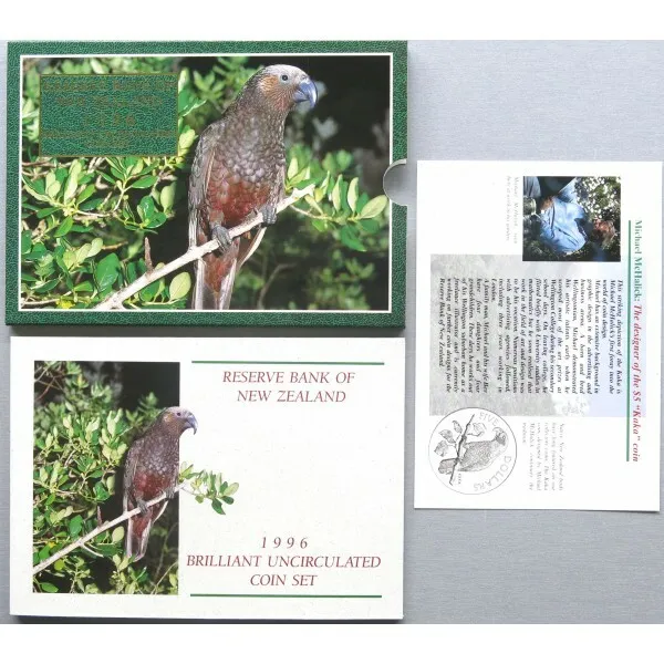 New Zealand  - 1996 - Brilliant Uncirculated Coin Set- Kaka