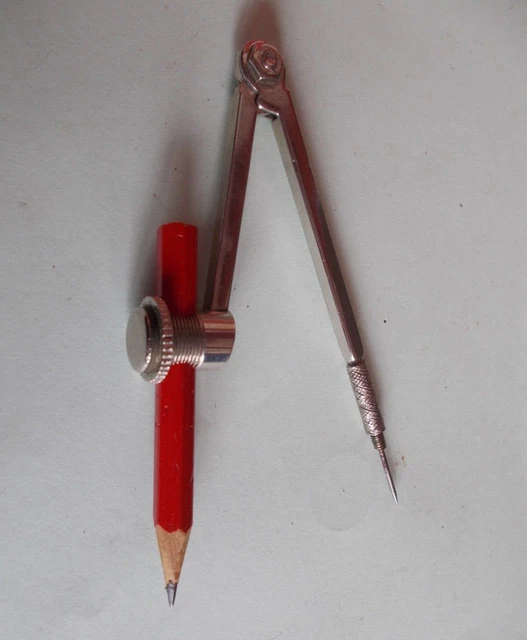 Unusual Old School Brass  Compasses  /  drawing instruments.  Reversible Safety.