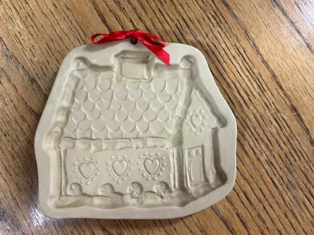 Vintage Brown Bag Cookie Art Mold Gingerbread House Hearts