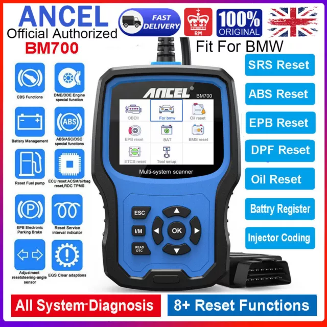 Car OBD2 Scanner Code Reader All Systems DPF EPB ABS SRS OIL Diagnostic Tool