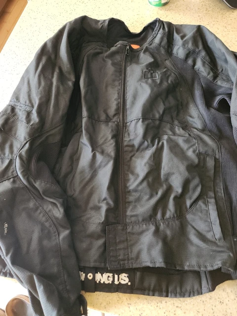 Icon Team Merc Stage 3 Armor Textile Motorcycle Jacket 海外 即決-