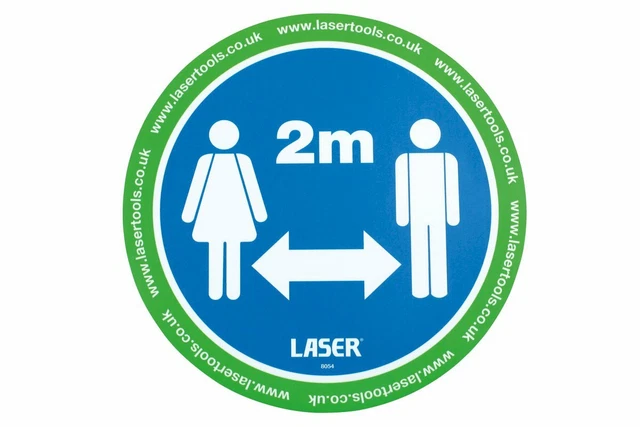 Laser Tools 8054 Sol Sticker 6pc - 2m Distancing