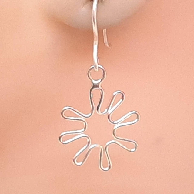 Artistic Snow Flake 925 Sterling Silver Earrings