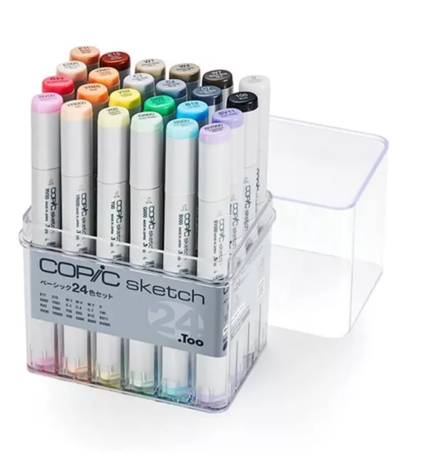 Copic Sketch Basic Marker 24 Color Set Artist Markers JAPAN BRAND NEW