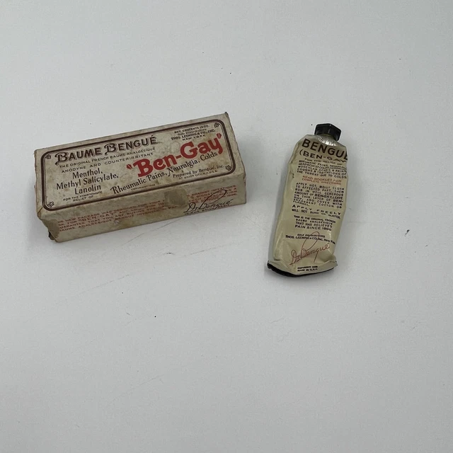 Bengay Ointment Box Tube Very Old Open Vintage Antique