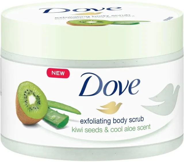 Dove Exfoliating Body Scrub Kiwi Seeds & Cool Aloe Scent 225ml