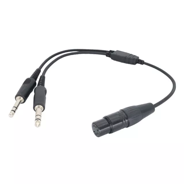 For Airbus XLR To GA Dual Plug 5 Pin Headset Adapter Aviation Headphone Cable