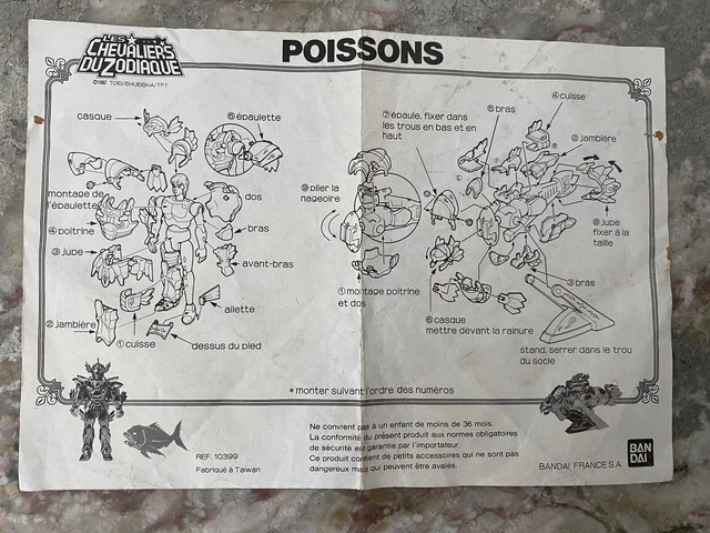 CABALLEROS DEL ZODIACO Vintage Saint Seiya Manual De Origen Piscis