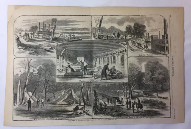 1862 magazine engraving~11x16~OUR UNION ARMY IN THE NORTHWEST Civil War
