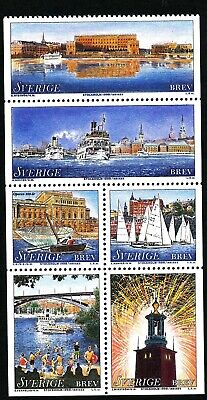 Sweden 1998  Booklet pane Stockholm; Royal palace, steamers, fishing, Opera. MNH