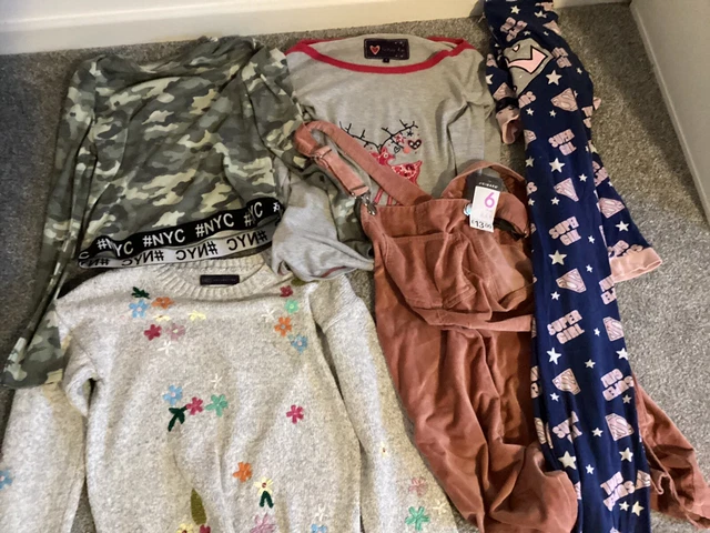 Girls Clothing Bundle Age 13-14 UK Size 6 VGC UK Size 6 M&S Super Girl PJs Cute