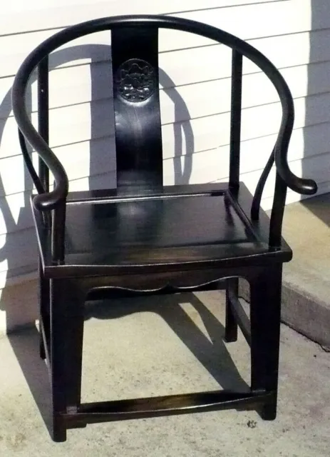 A Set of Chinese Horseshoe Barrel Back Chair in the Style of Ming