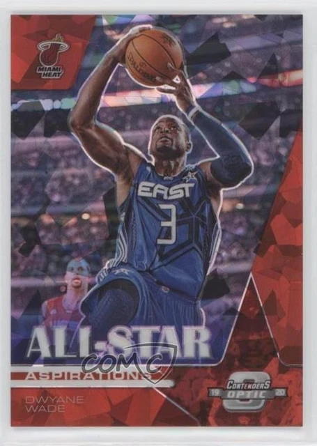 2019 Contenders Optic All-Star Aspirations Red Cracked Ice Prizm Dwyane Wade HOF