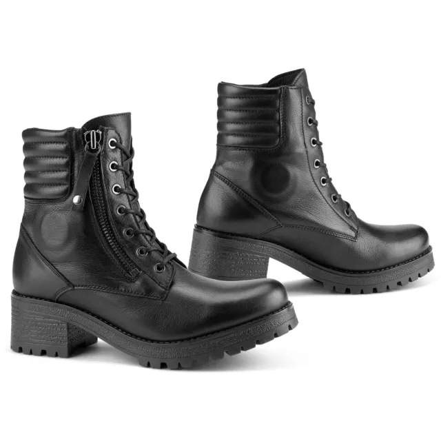 Falco Misty Damen Motorradstiefel, schwarz wasserdicht, Gr. 37