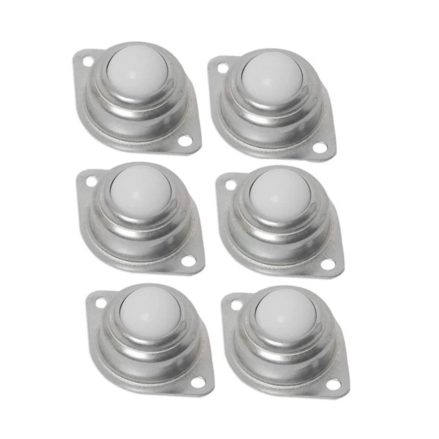 6Pcs -25A 1-Inch Nylon Ball Transfer Bearing Unit Flange Screw Mounted H7E7