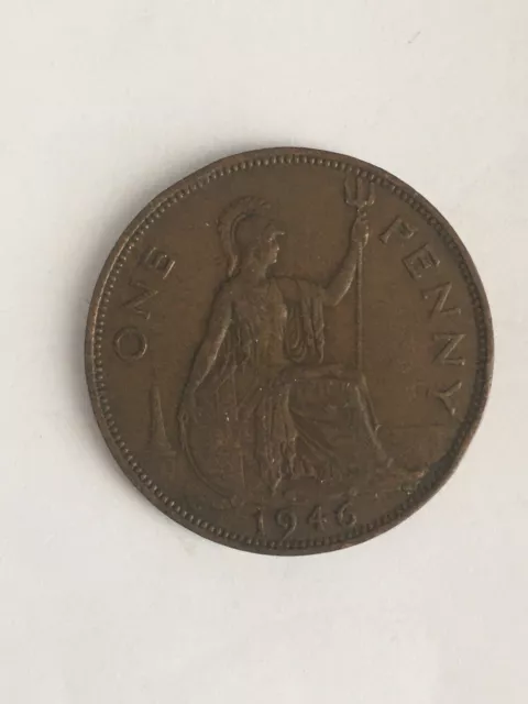 Great Britain One Penny Coin 1946 George VI *IDEAL FOR COLLECTORS*